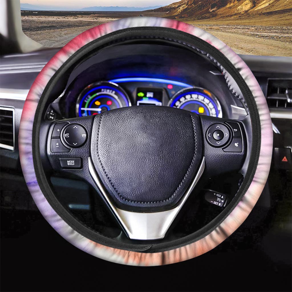 Rainbow Hippie Tie Dye Steering Wheel Cover-grizzshop