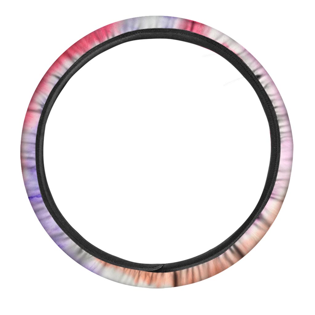 Rainbow Hippie Tie Dye Steering Wheel Cover-grizzshop