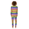 Rainbow Houndstooth Print Women's Pajamas-grizzshop