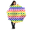 Rainbow LGBT Checkered Flag Print Umbrella-grizzshop