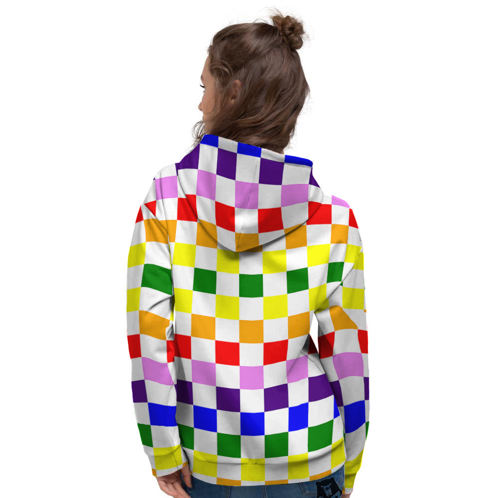 Rainbow best sale checkered hoodie