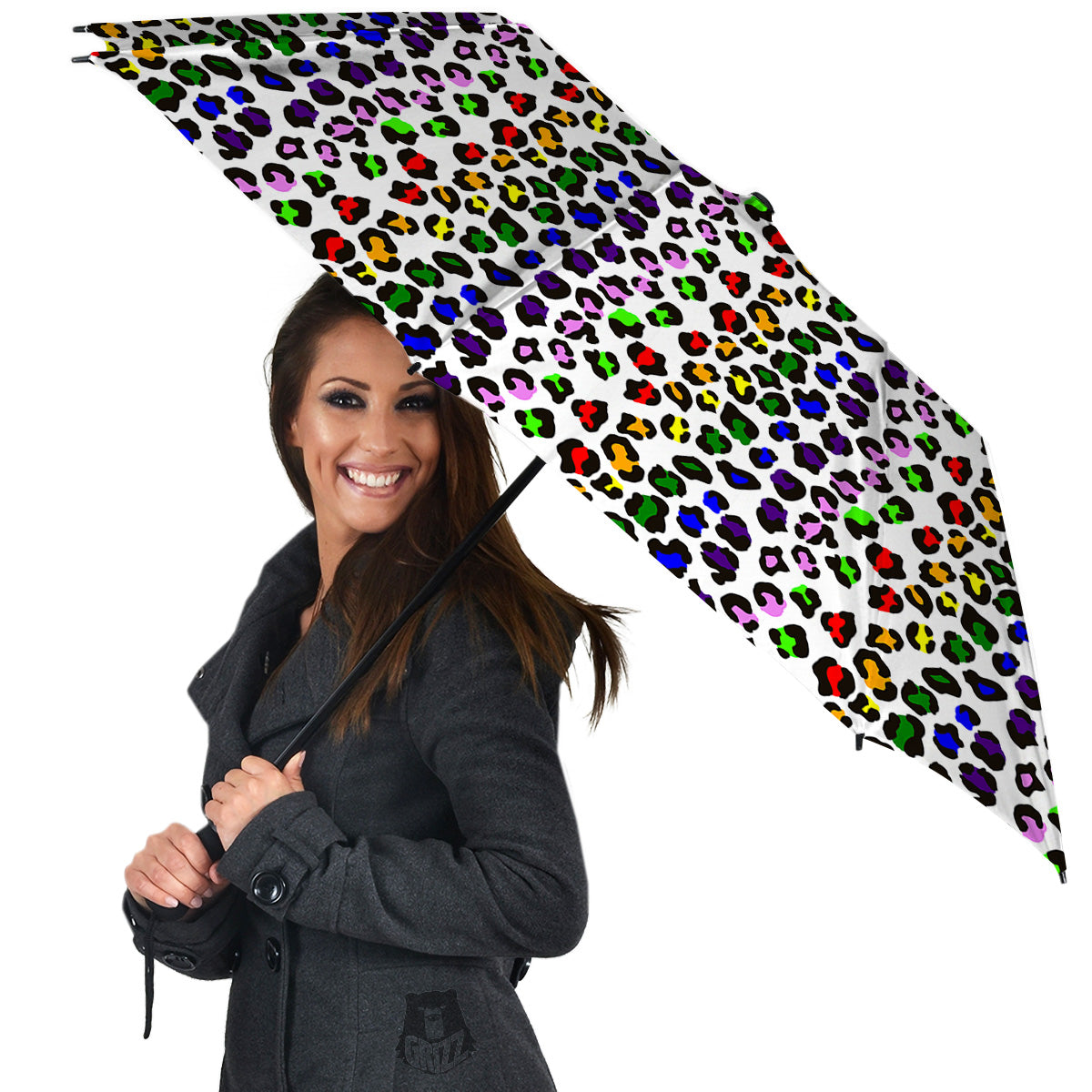 Rainbow LGBT Leopard Print Pattern Umbrella-grizzshop