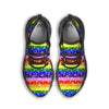 Rainbow LGBT Paisley Bandana Print Black Running Shoes-grizzshop