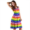 Rainbow LGBT Paisley Bandana Print Dress-grizzshop