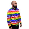 Rainbow LGBT Paisley Bandana Print Men's Bomber Jacket-grizzshop