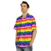 Rainbow LGBT Paisley Bandana Print Men’s Hawaiian Shirt-grizzshop