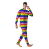 Rainbow LGBT Paisley Bandana Print Men's Pajamas-grizzshop