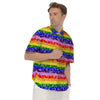 Rainbow LGBT Paisley Bandana Print Men's Short Sleeve Shirts-grizzshop