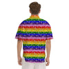 Rainbow LGBT Paisley Bandana Print Men's Short Sleeve Shirts-grizzshop