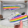 Rainbow LGBT Paisley Bandana Print White Low Top Shoes-grizzshop