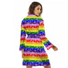 Rainbow LGBT Paisley Bandana Print Women's Robe-grizzshop