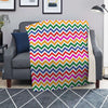 Rainbow LGBT Zigzag Print Pattern Blanket-grizzshop