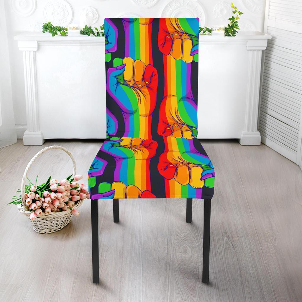 Rainbow Lgbt Patterm Print Chair Cover-grizzshop