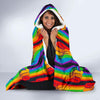 Rainbow Lgbt Patterm Print Hooded Blanket-grizzshop