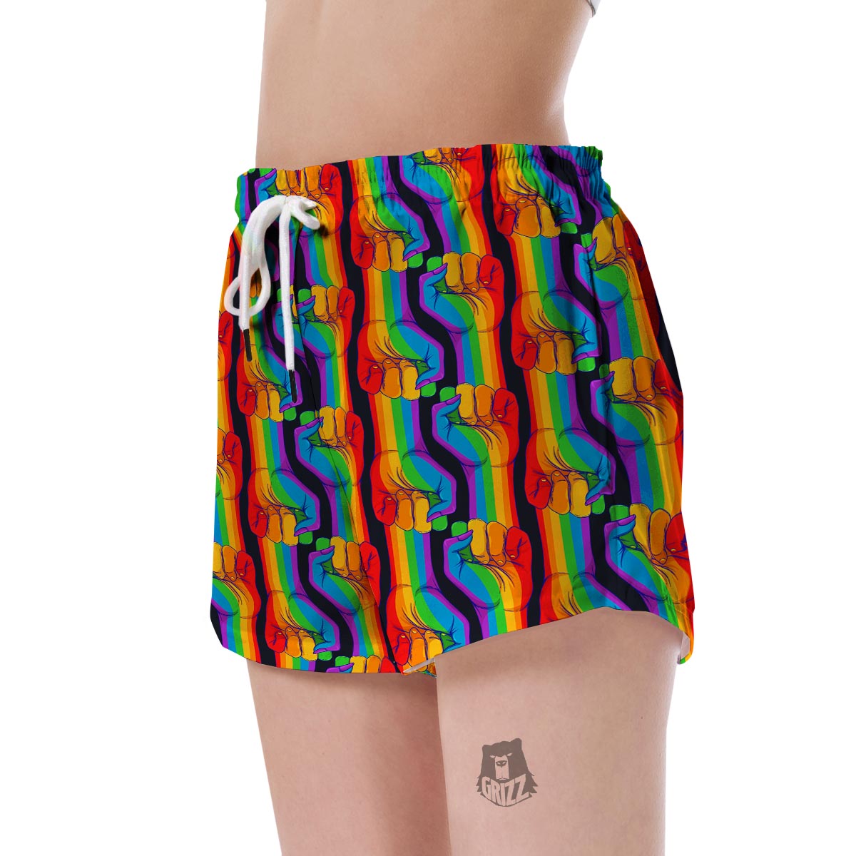 Rainbow Lgbt Patterm Print Women's Shorts-grizzshop