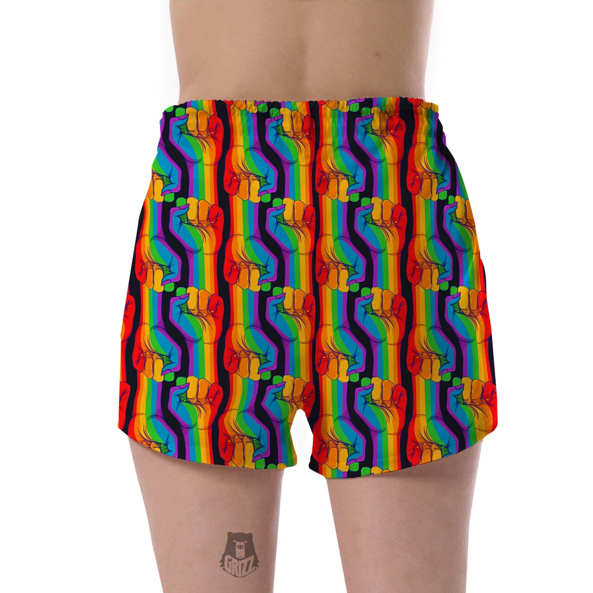 Rainbow Lgbt Patterm Print Women's Shorts-grizzshop