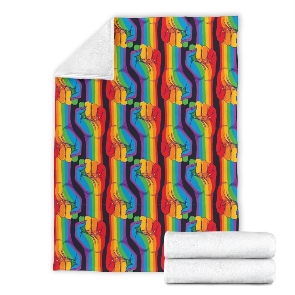 Rainbow Lgbt Pride Pattern Print Blanket-grizzshop