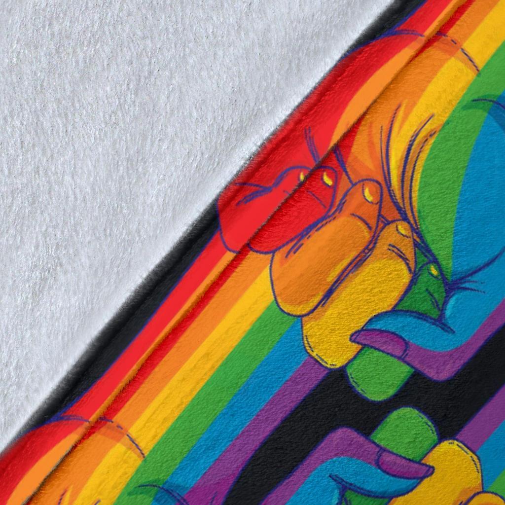 Rainbow Lgbt Pride Pattern Print Blanket-grizzshop