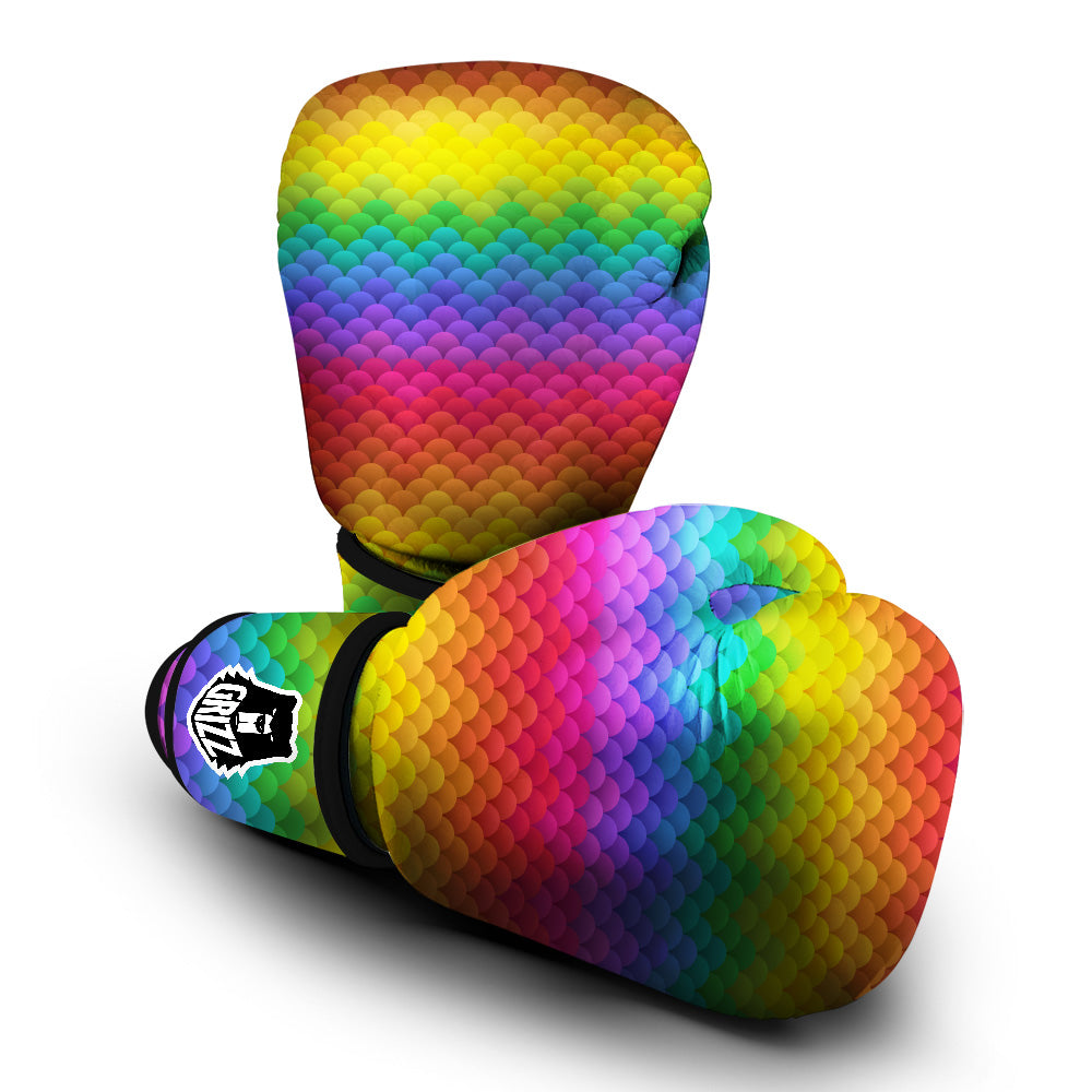 Rainbow Light Blobs Print Pattern Boxing Gloves-grizzshop