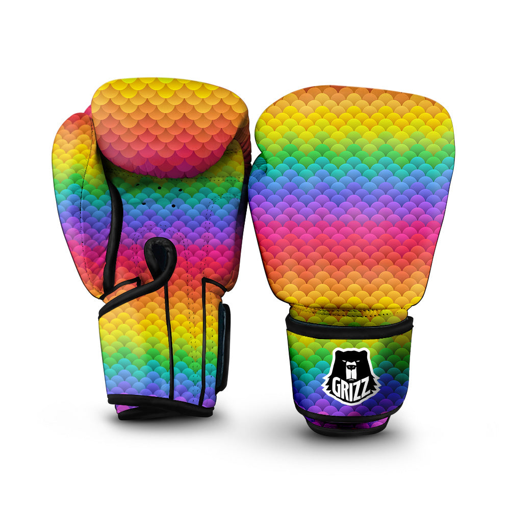 Rainbow Light Blobs Print Pattern Boxing Gloves-grizzshop