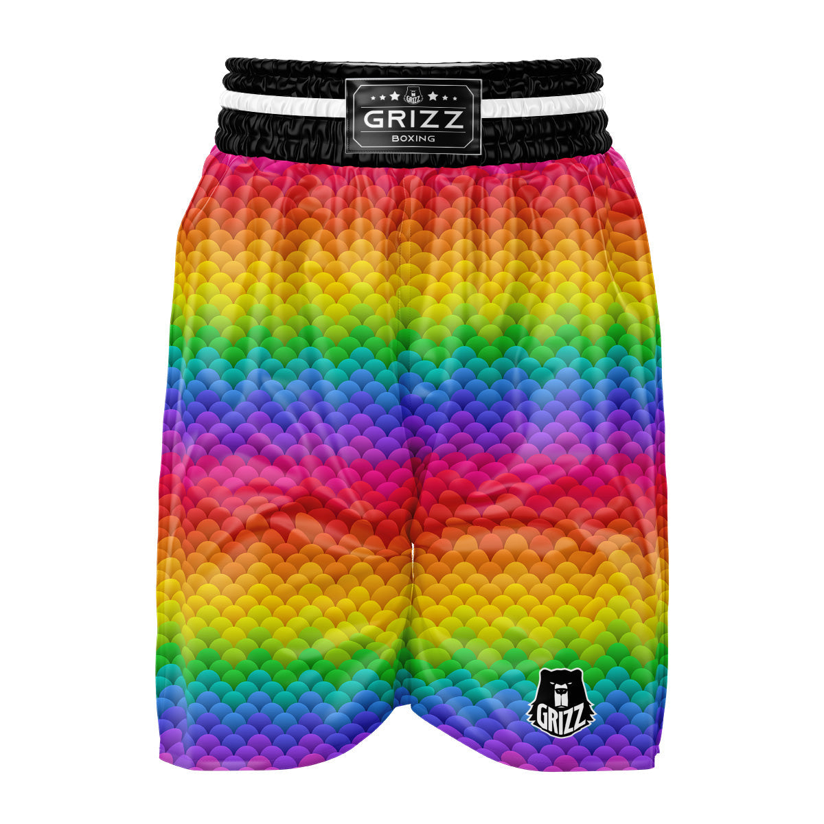 Rainbow Light Blobs Print Pattern Boxing Shorts-grizzshop