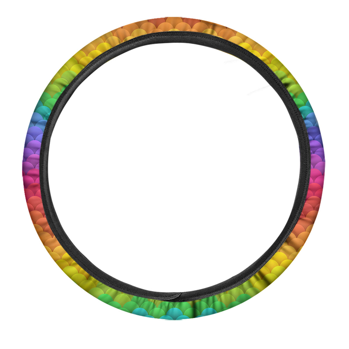 Rainbow Light Blobs Print Pattern Car Steering Wheel Cover-grizzshop