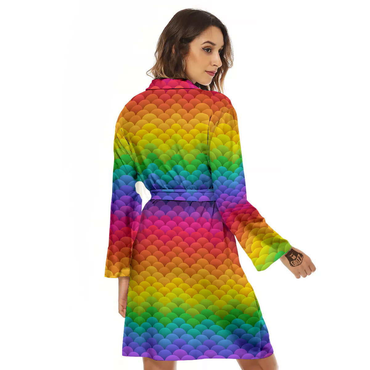 Rainbow Light Blobs Print Pattern Women's Robe-grizzshop
