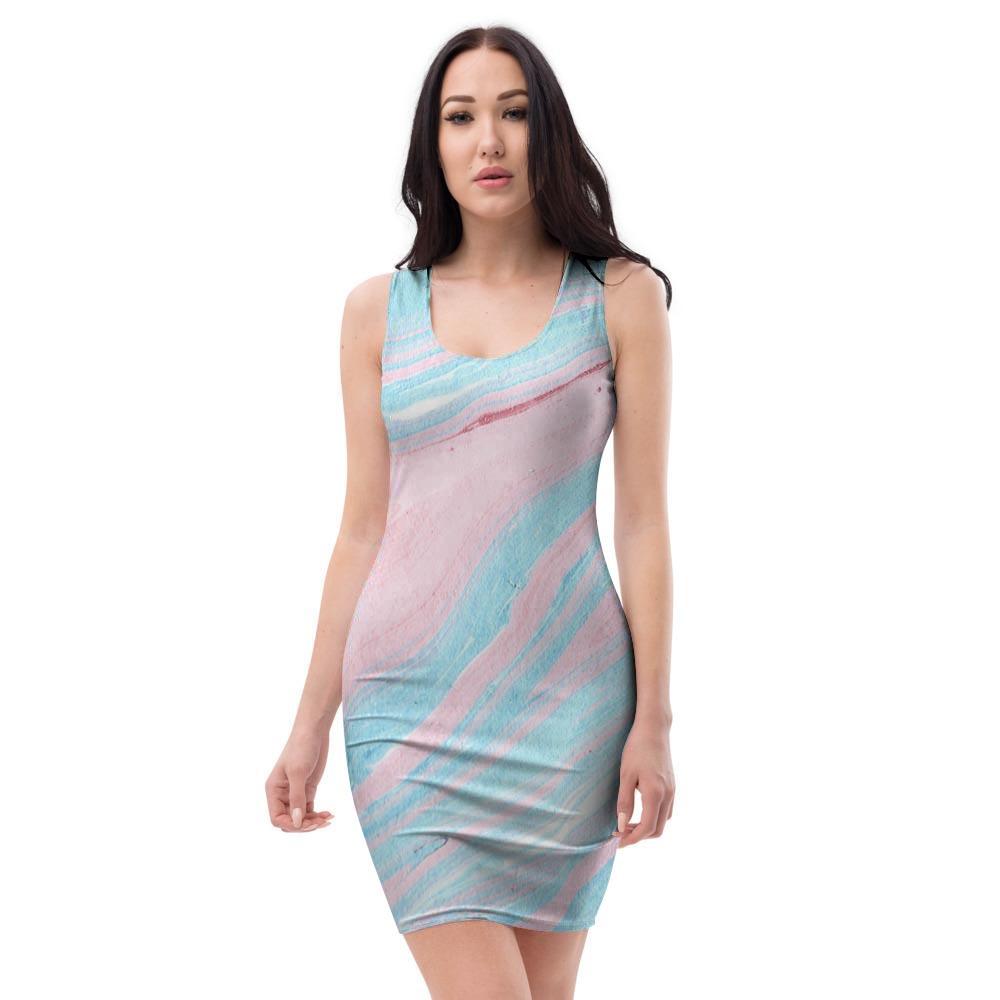 Rainbow Marble Bodycon Dress-grizzshop