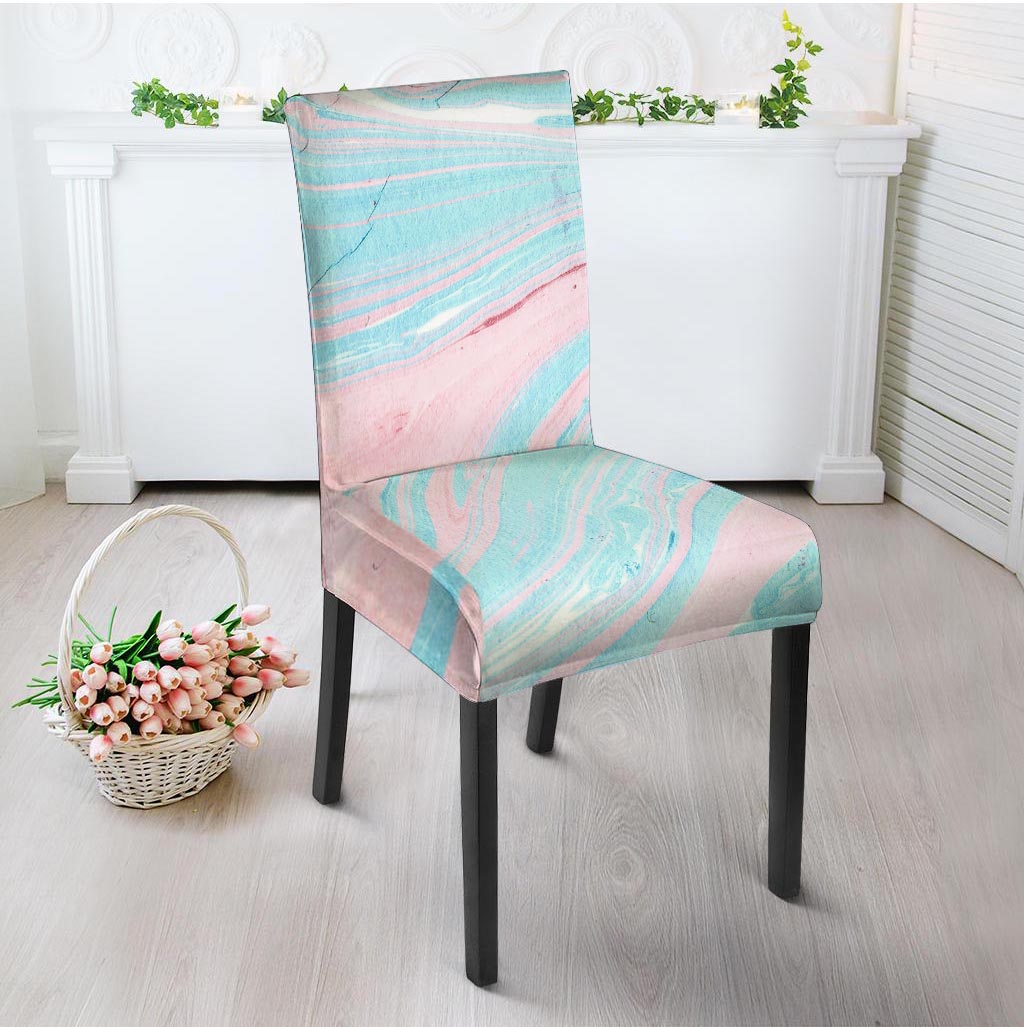 Rainbow Marble Chair Cover-grizzshop