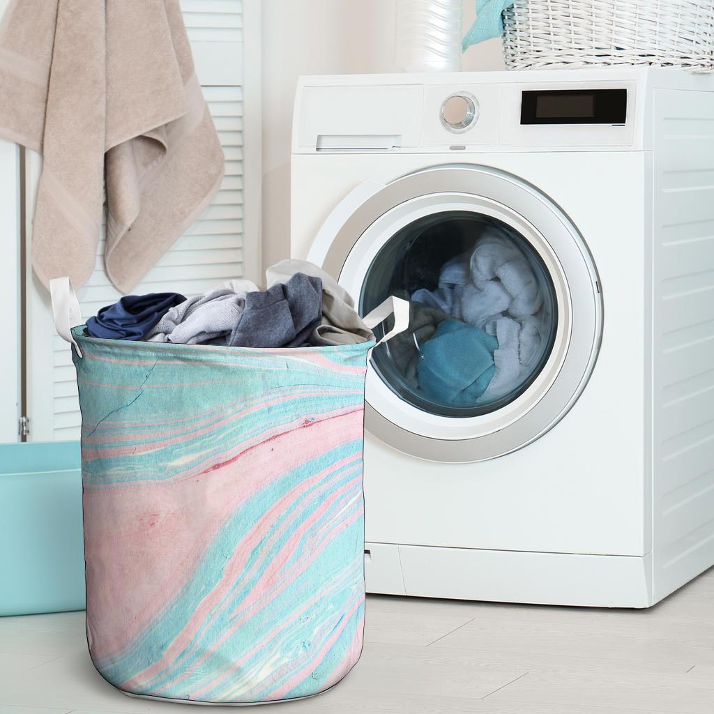 Rainbow Marble Laundry Basket-grizzshop