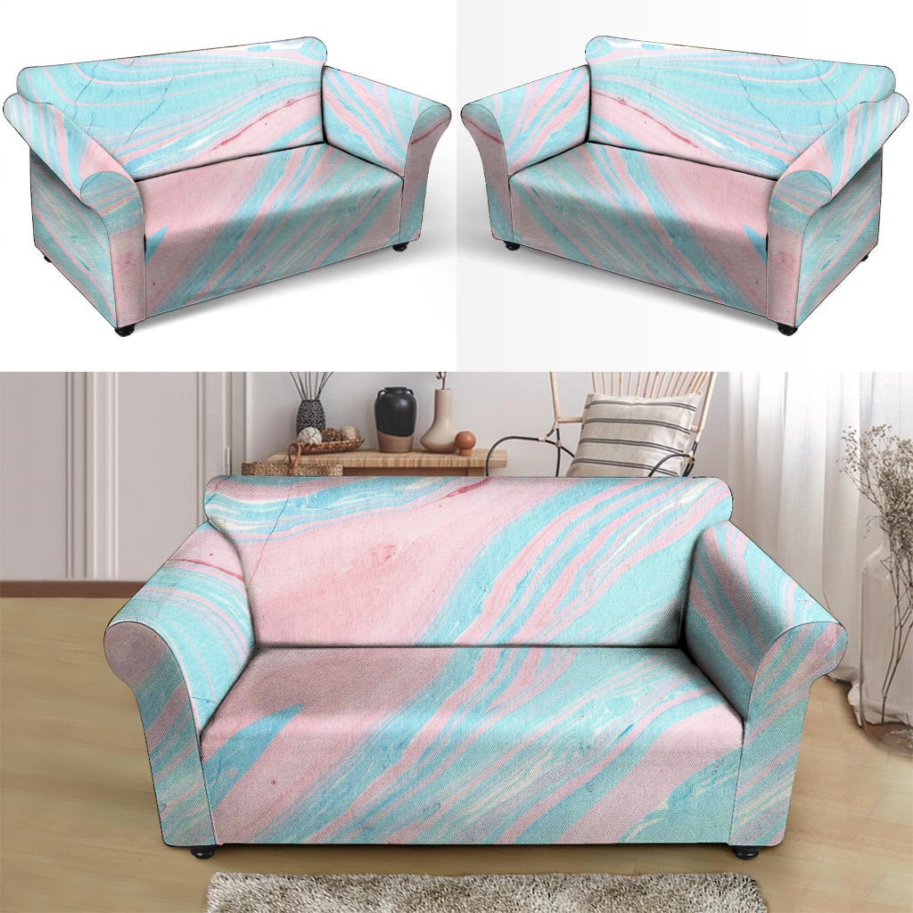 Rainbow Marble Loveseat Cover-grizzshop