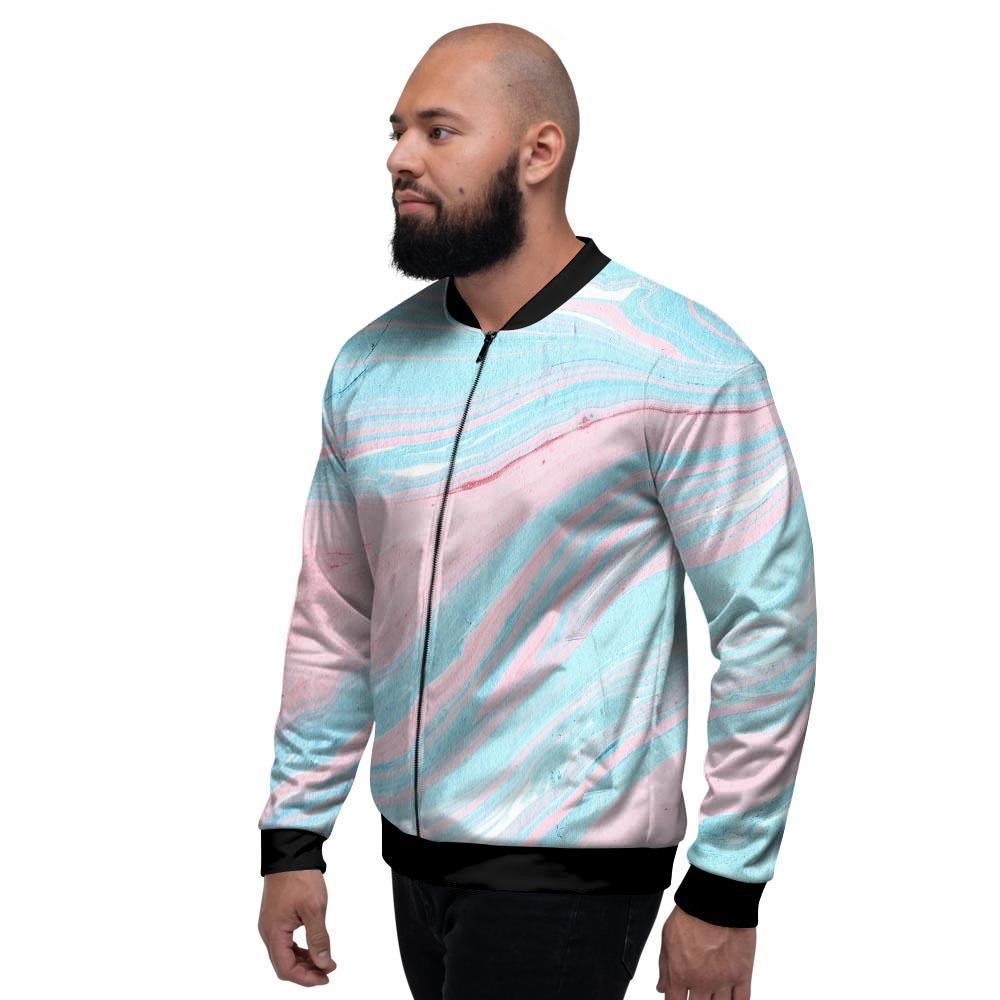 Rainbow Marble Men's Bomber Jacket-grizzshop