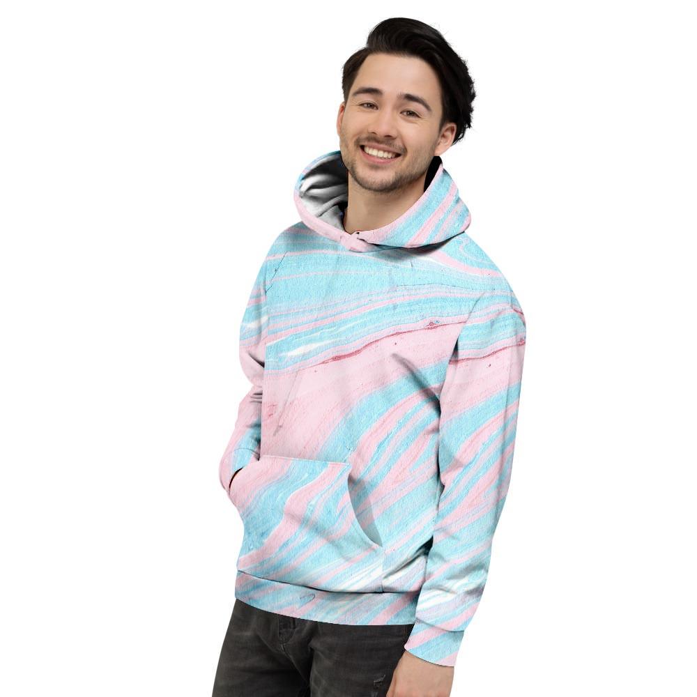 Rainbow Marble Men's Hoodie-grizzshop