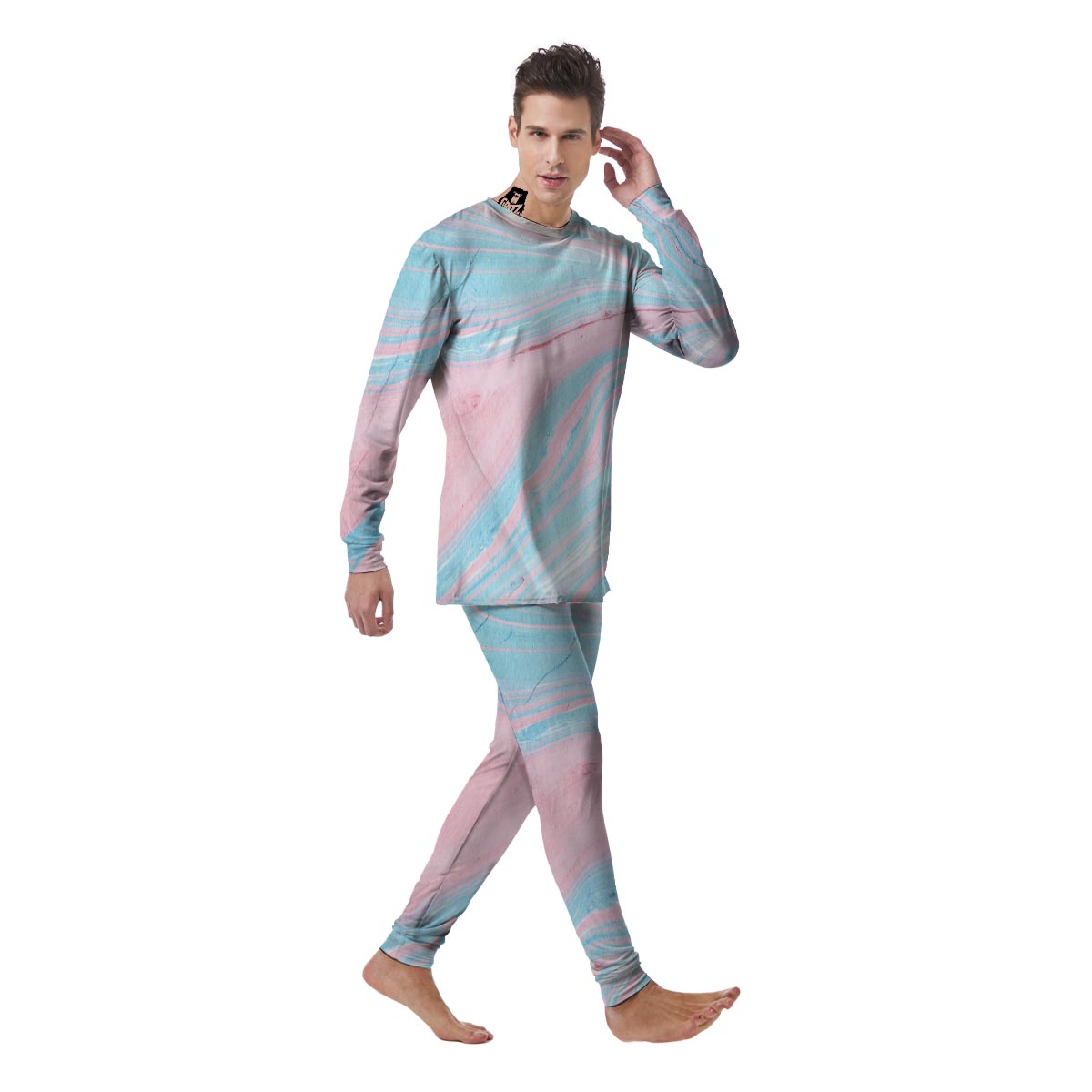 Rainbow Marble Men's Pajamas-grizzshop