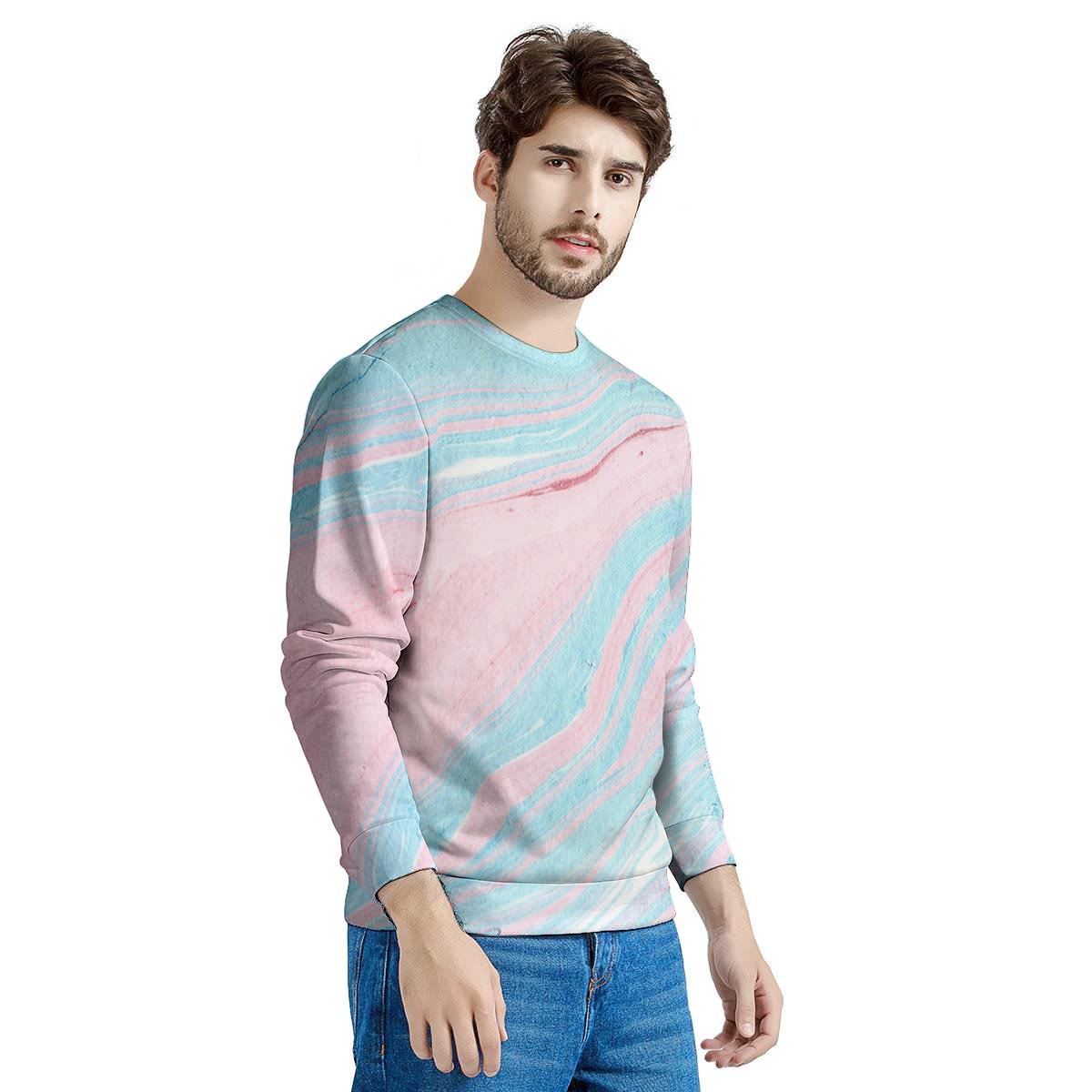 Rainbow Marble Men's Sweatshirt-grizzshop