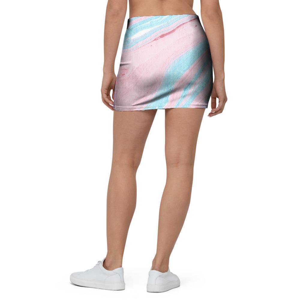 Rainbow Marble Mini Skirt-grizzshop