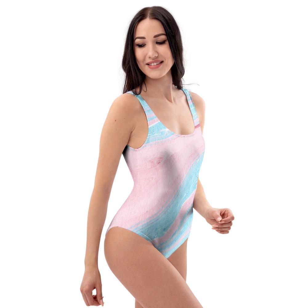 Rainbow Marble One Piece Swimsuite-grizzshop