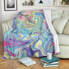 Rainbow Marble Pattern Print Blanket-grizzshop