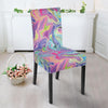 Rainbow Marble Pattern Print Chair Cover-grizzshop