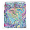 Rainbow Marble Pattern Print Duvet Cover Bedding Set-grizzshop