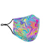 Rainbow Marble Pattern Print Face Mask-grizzshop