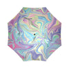 Rainbow Marble Pattern Print Foldable Umbrella-grizzshop