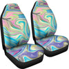 Rainbow Marble Pattern Print Universal Fit Car Seat Cover-grizzshop