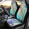 Rainbow Marble Pattern Print Universal Fit Car Seat Cover-grizzshop