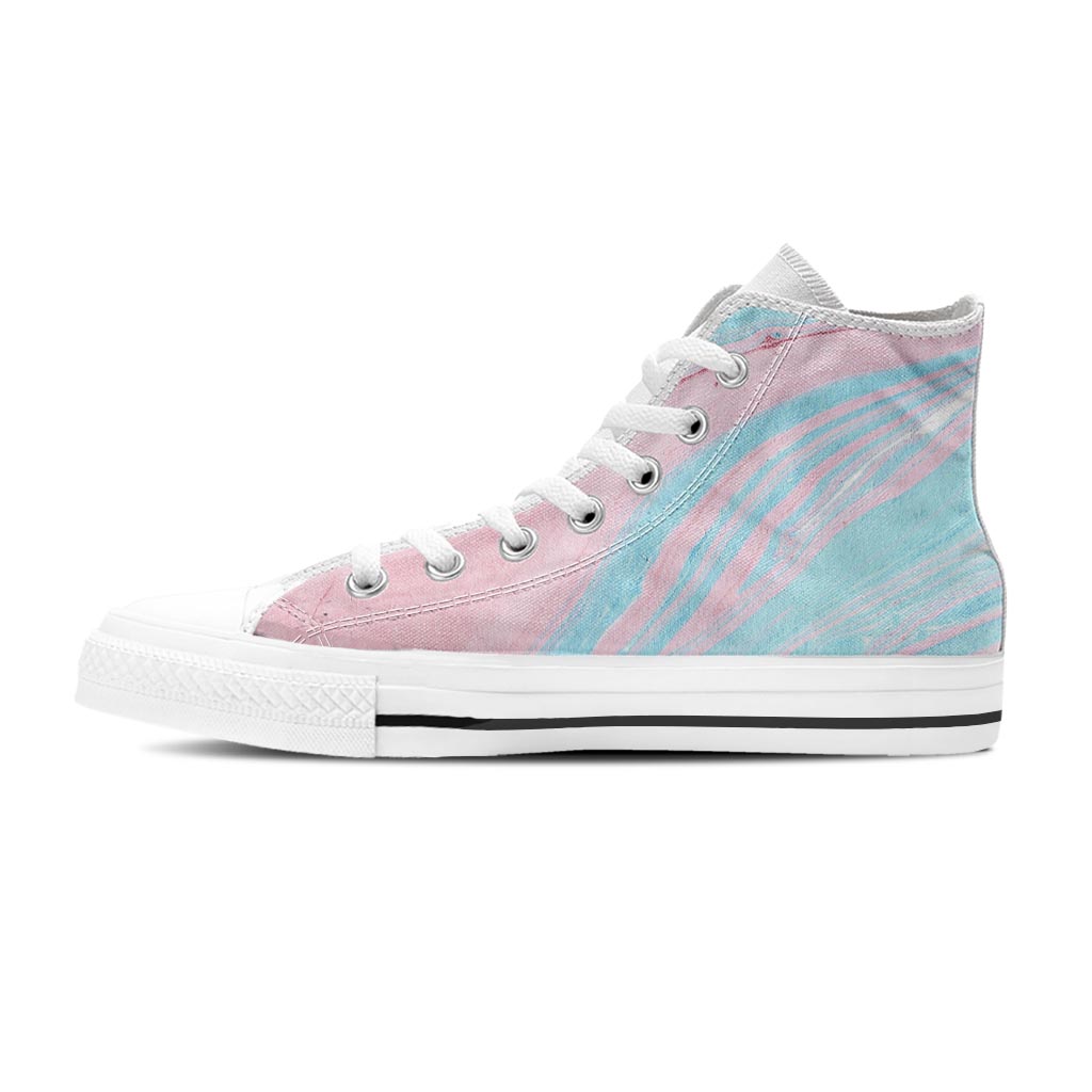 Rainbow Marble Women's High Top Shoes-grizzshop