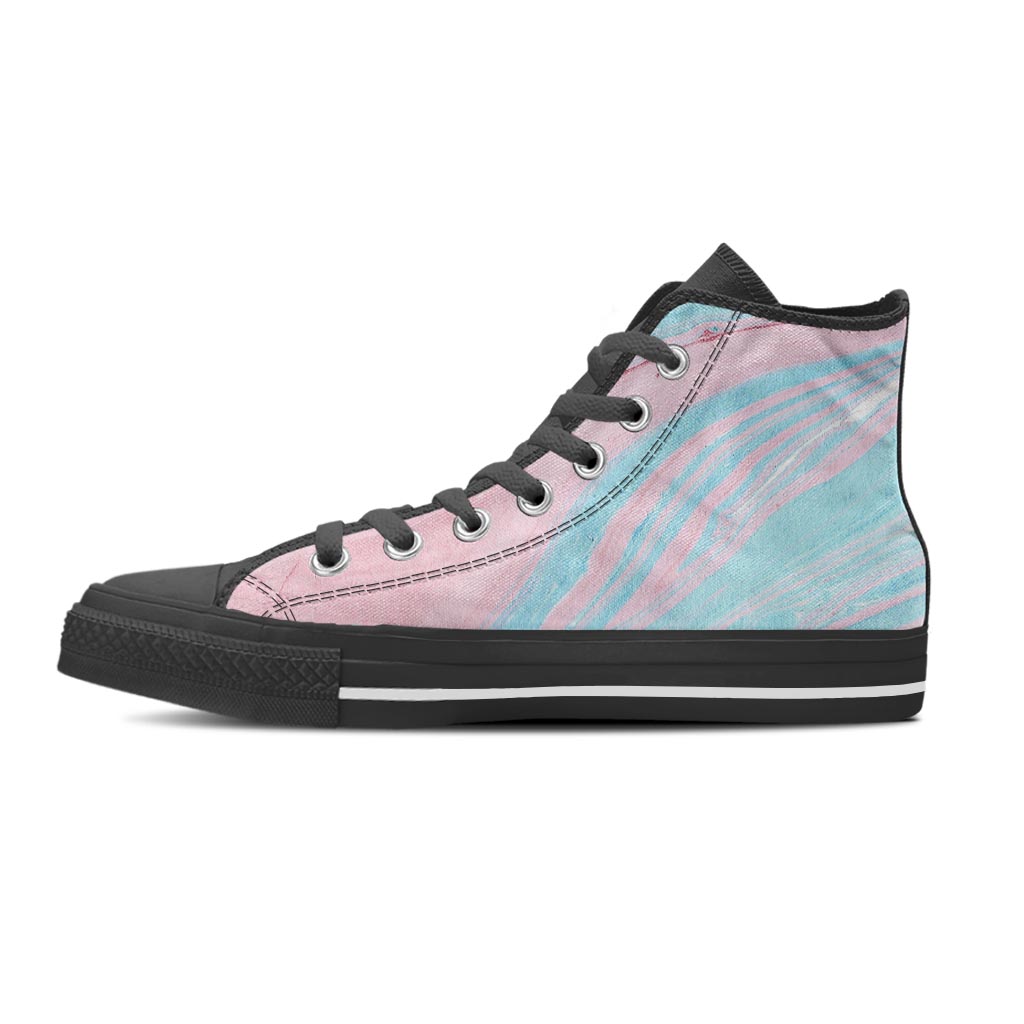 Rainbow Marble Women's High Top Shoes-grizzshop