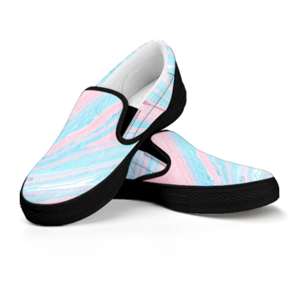 Rainbow Marble Women's Slip On Sneakers-grizzshop