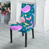 Rainbow Narwhal Pattern Print Chair Cover-grizzshop