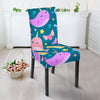 Rainbow Narwhal Pattern Print Chair Cover-grizzshop