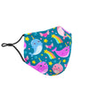 Rainbow Narwhal Pattern Print Face Mask-grizzshop